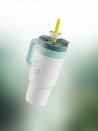 Tumbler-Flaschen Weiß-Grün